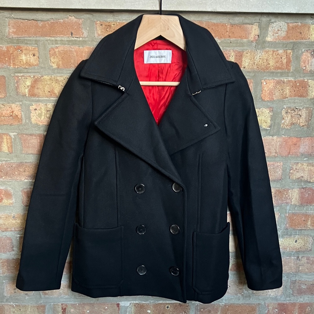 Zadig & Voltaire Miles Wool-Blend Peacoat